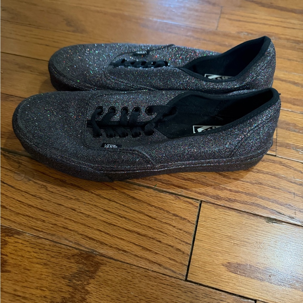 Vans Sparkly Black Low-Top Shoes
